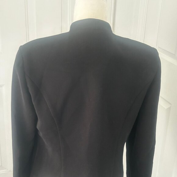 VTG 90s Jessica Howard Cropped Blazer – Black w/ White Contrast Piping, USA Sz 8 - Picture 6 of 14
